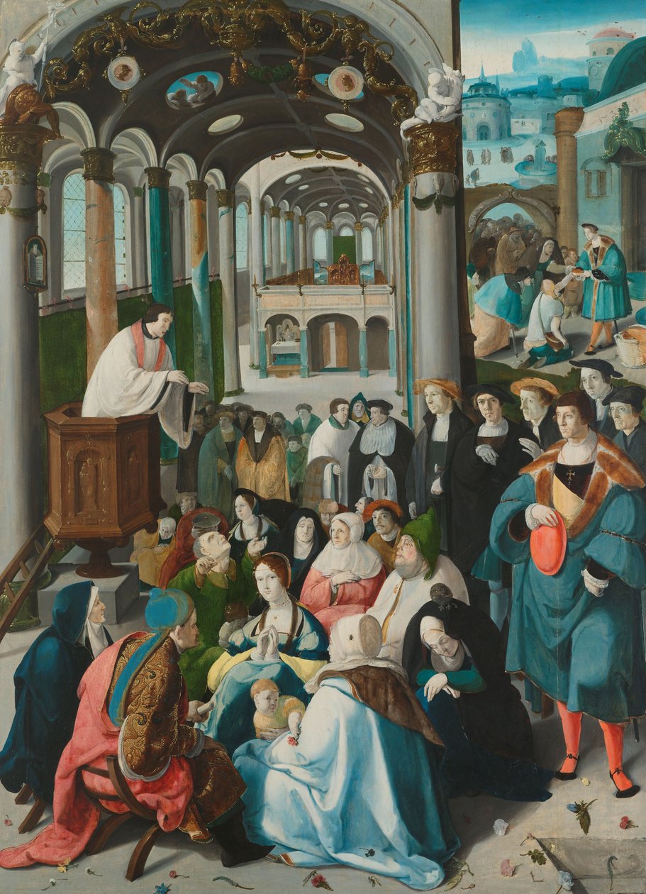 The Calling of Saint Anthony, c.1530 (olej na panelu) od Aertgen Claesz van Leyden