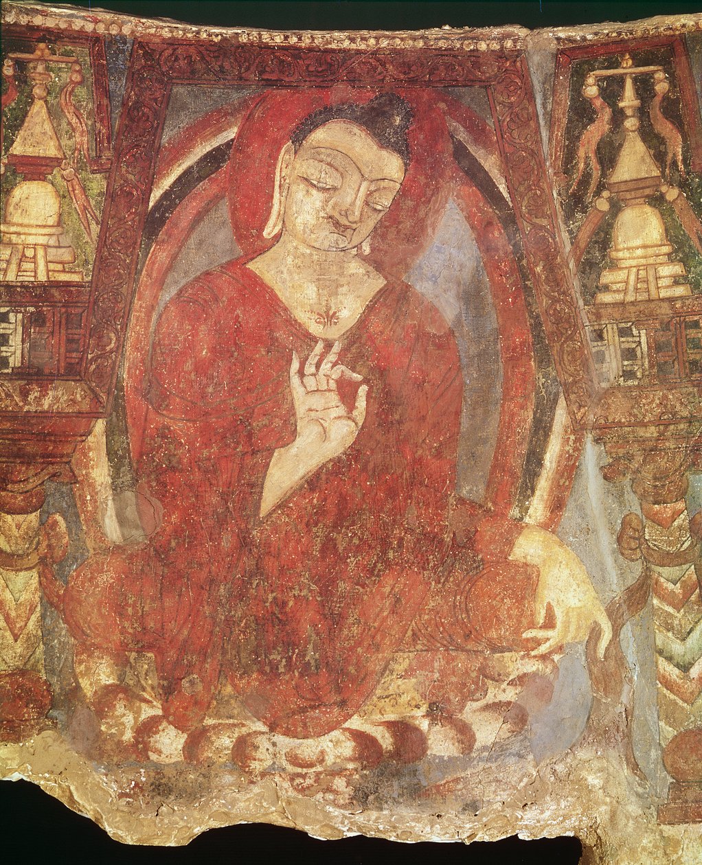 Buddha sedící na lotosu, 5.–6. století od Afghan School