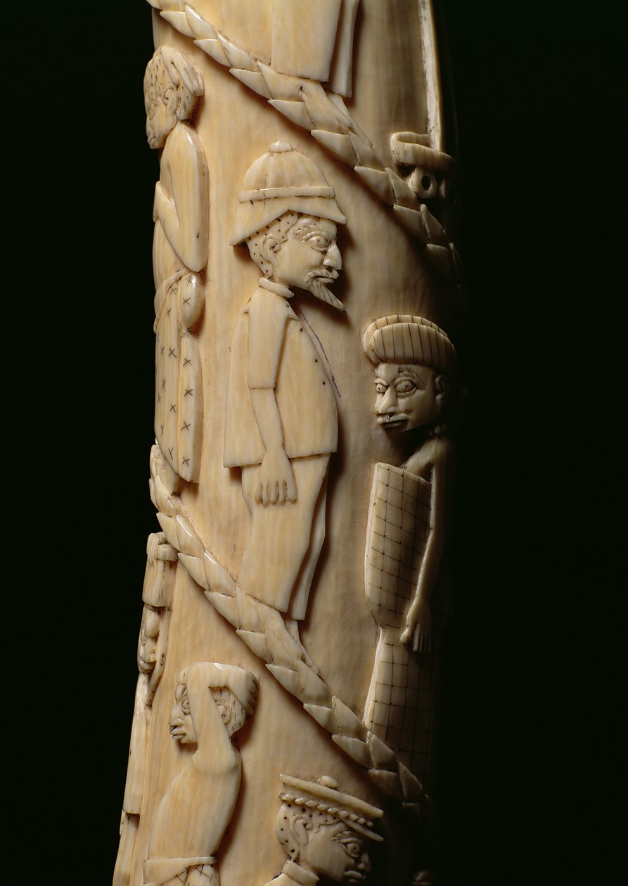 Vyřezávaný kel, detail konžské slonoviny z 223943 od African