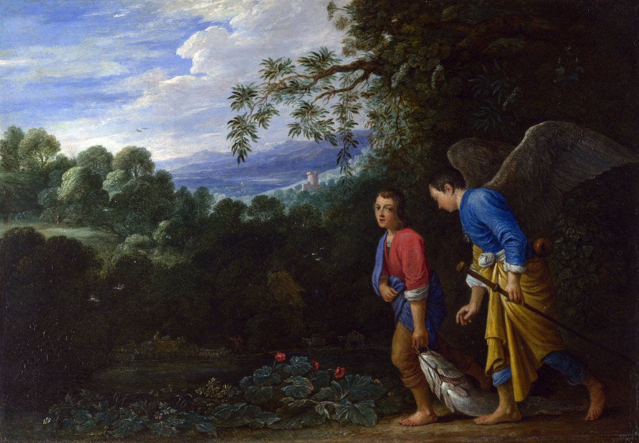 Tobiáš a archanděl Rafael vracející se s Rybou od After Adam Elsheimer