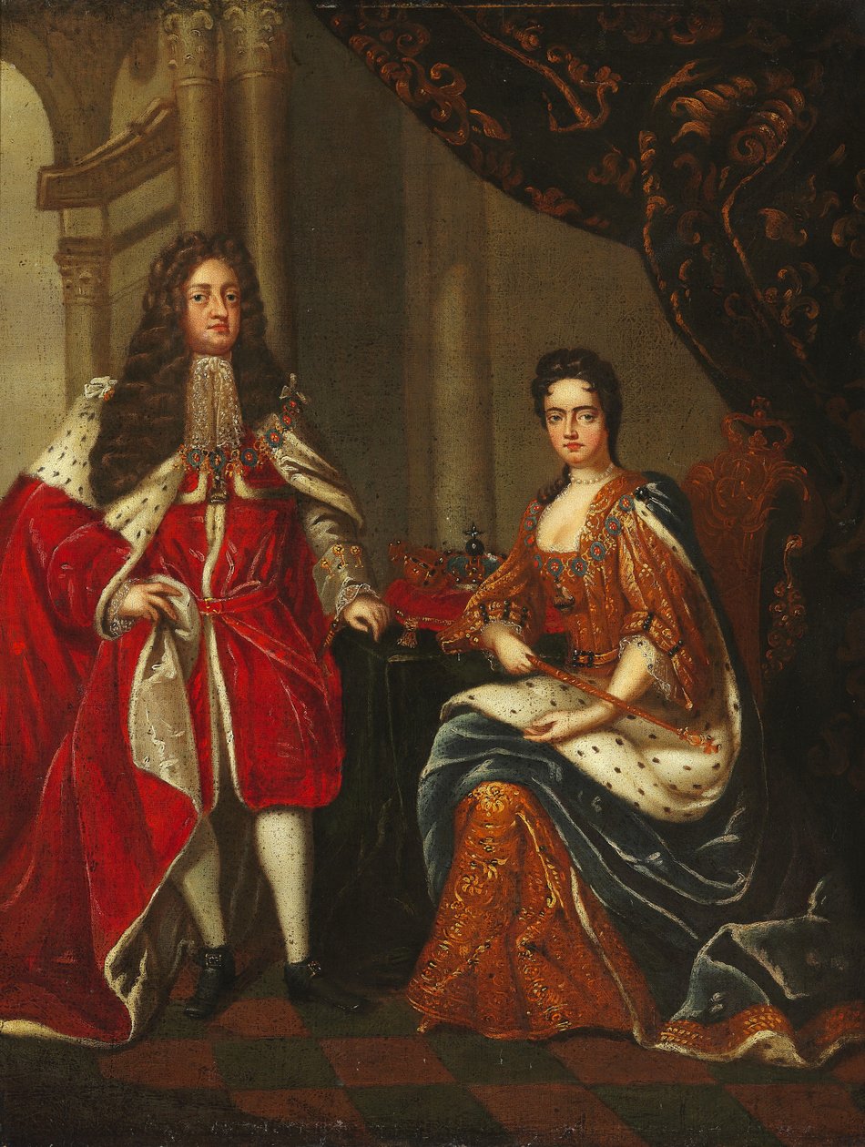 Portrét anglické královny Anny a dánského prince George od Charles Boit