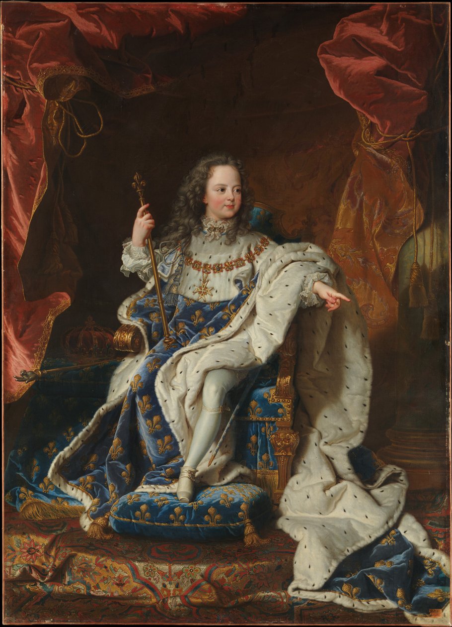Louis XV Francie, dítě od After Hyacinthe Rigaud