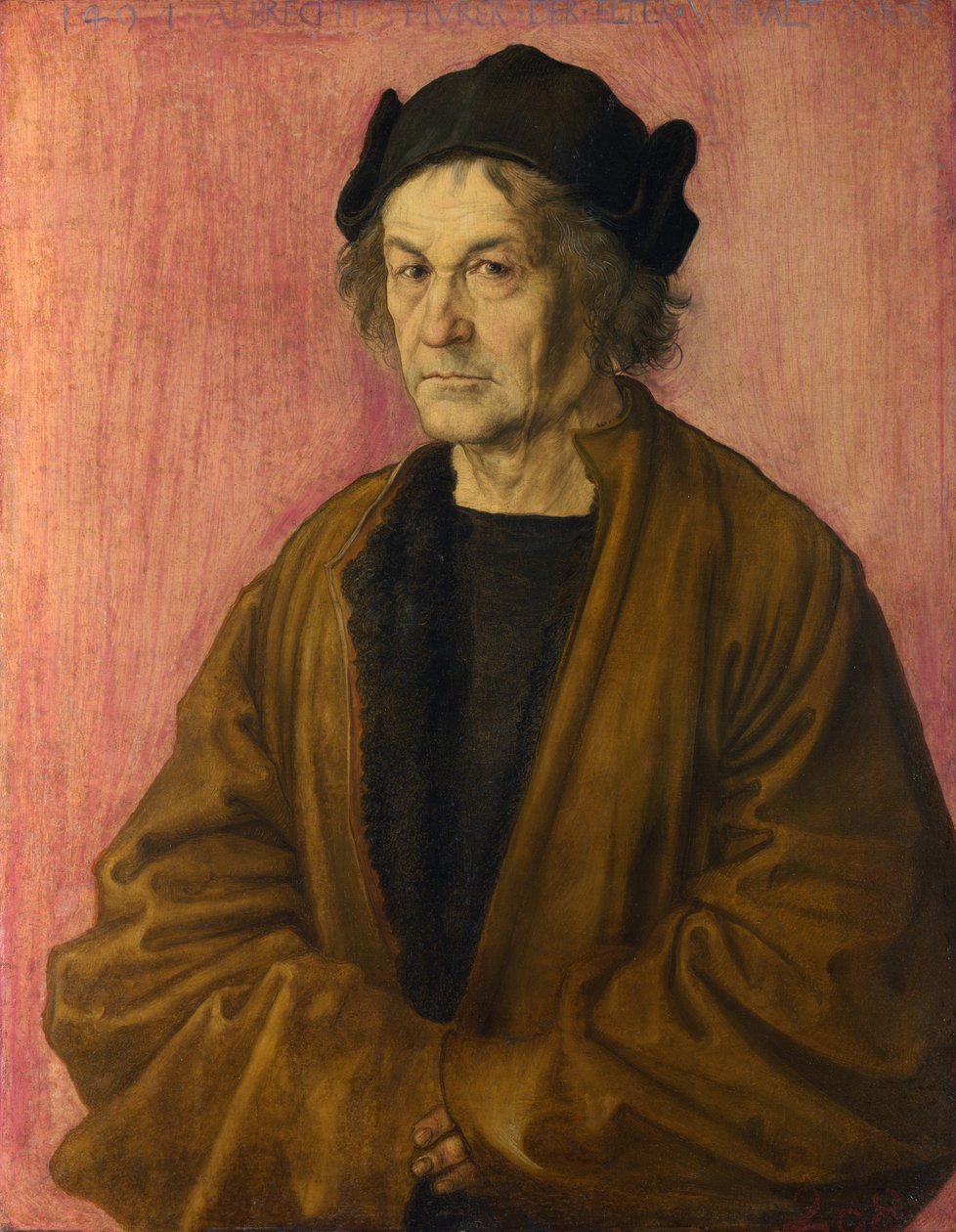 Německy: Portrét Albrechta Dürera staršího Portrét Dürerova otce ve věku 70 let od After Albrecht Dürer