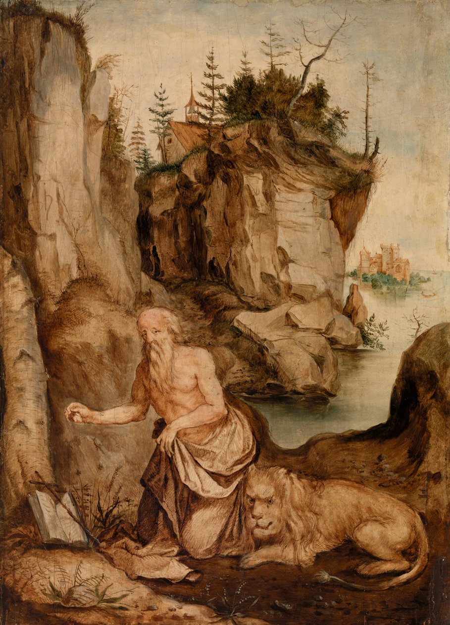Svatý Jeroným a lev od After Albrecht Dürer