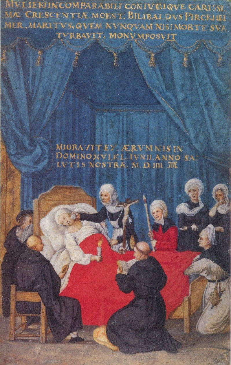 smrt Crescentia Pirckheimera od After Albrecht Dürer
