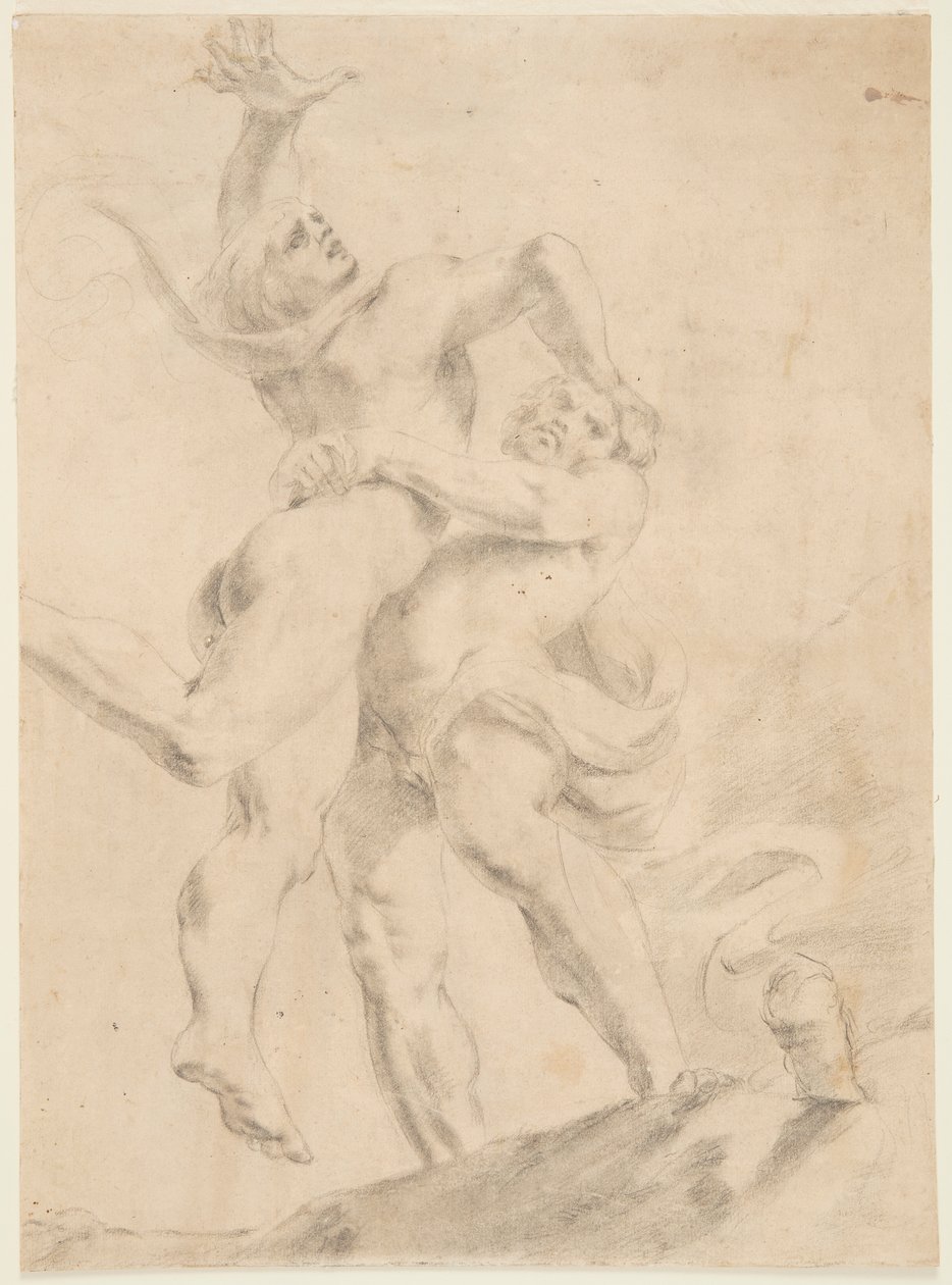 Studie pro Herkula a Antaia od After Annibale Carracci