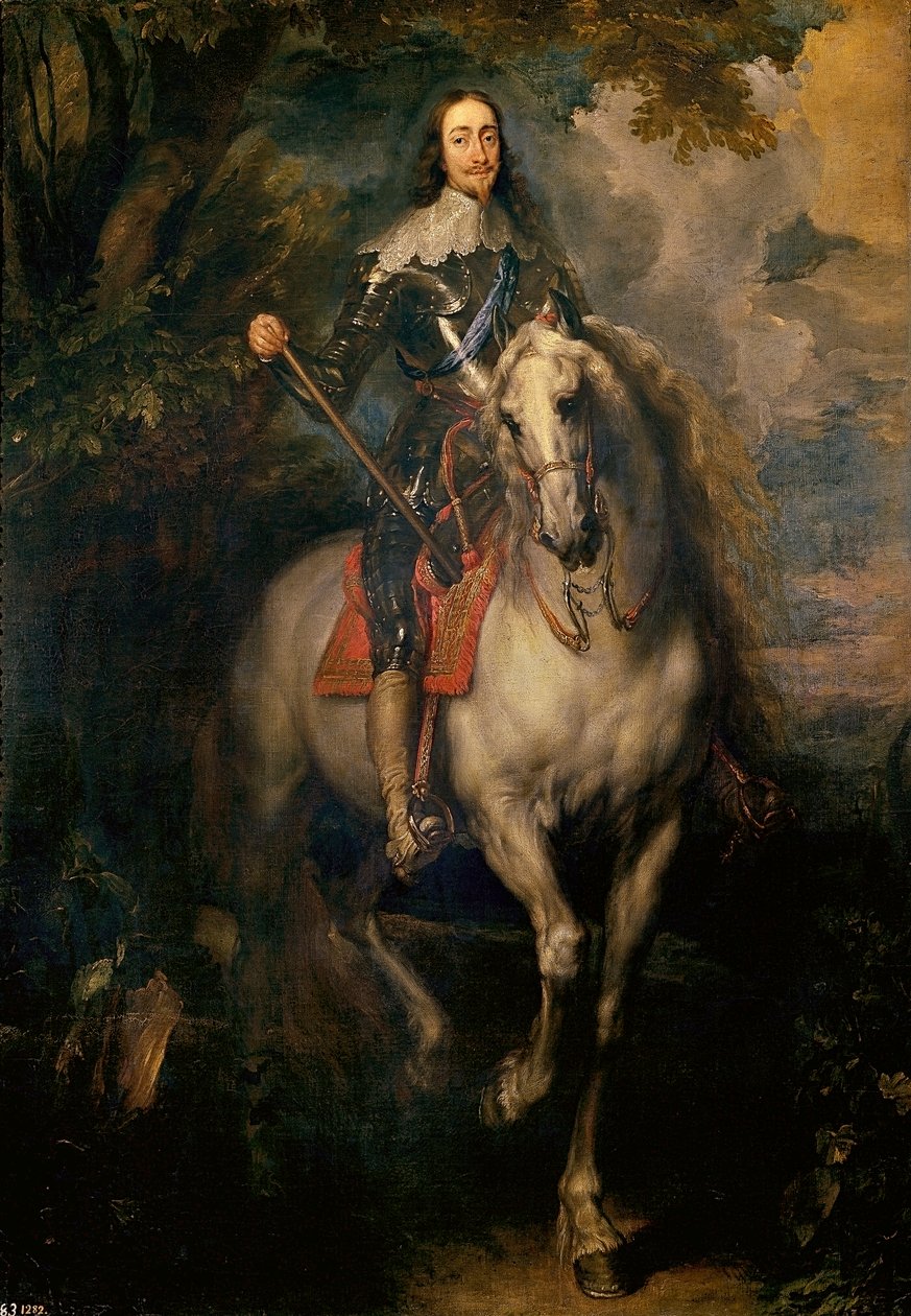 Německy: Porträt Karl I., König von England Jezdecký portrét Karla I. Anglického od after Anthony van Dyck
