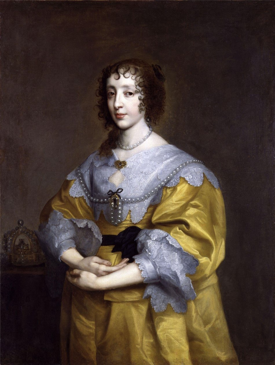 Portrét Henrietty Marie Bourbonské, anglické královny (1609-1669) od after Anthony van Dyck