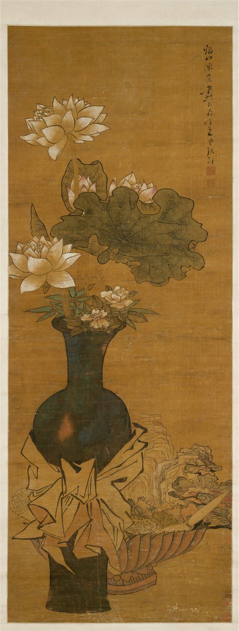 Váza s květinami. od After Chen Hongshou