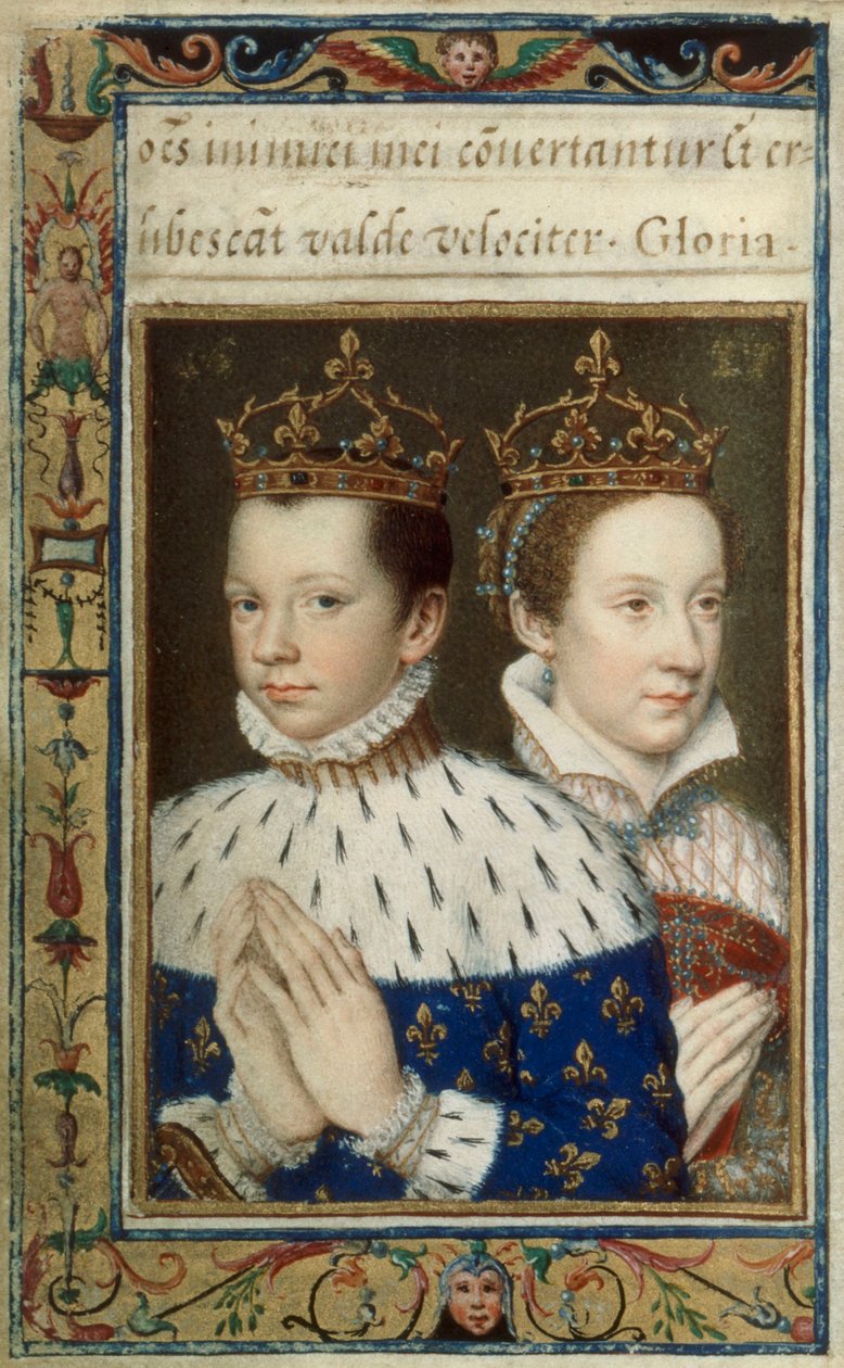 BnF, NAL 83, folio 154 v - František II. a Marie, královna skotská od After François Clouet