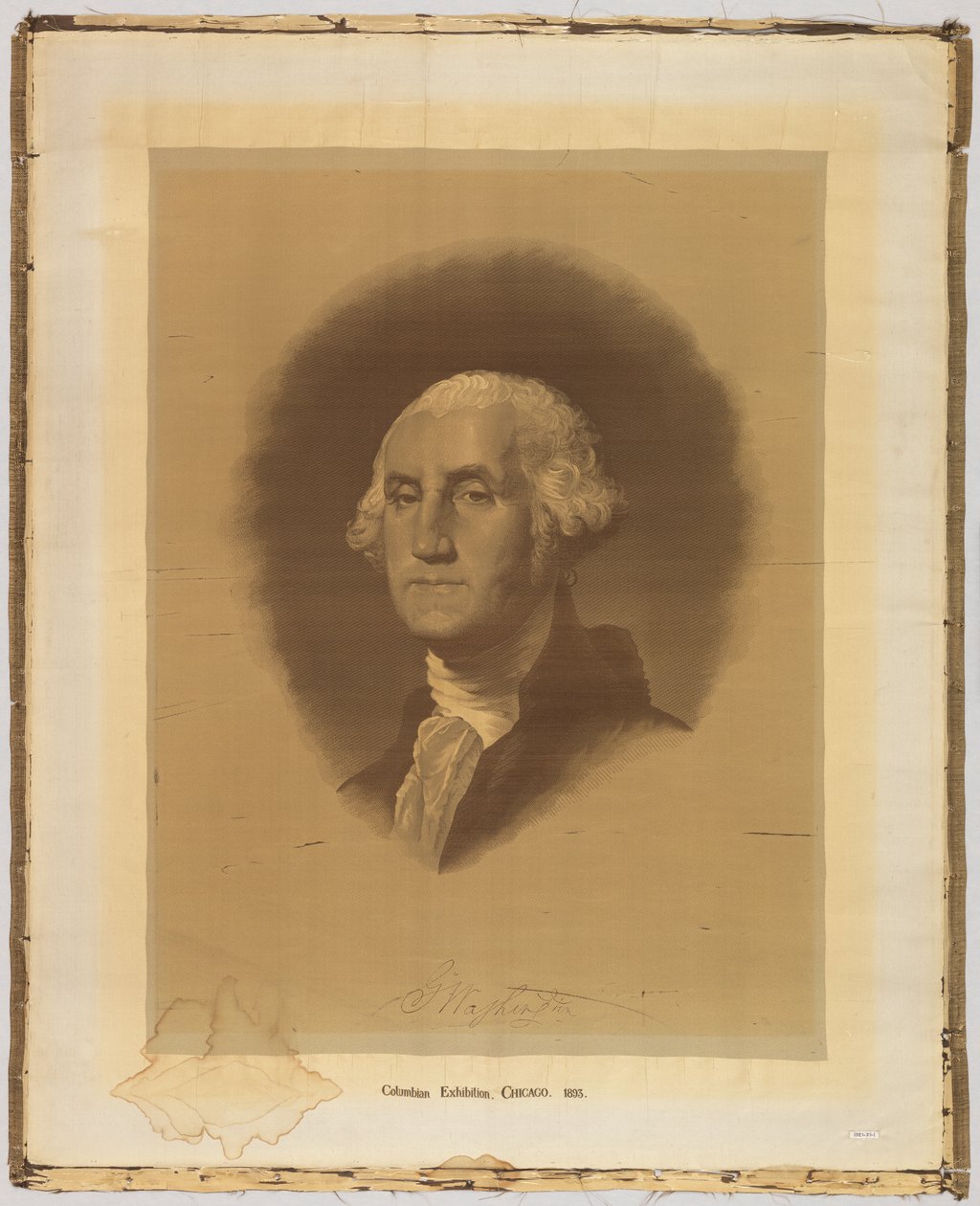 Tkaný portrét od After Gilbert Stuart