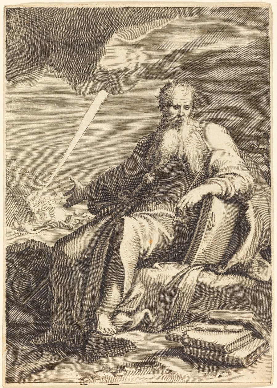 Svatý Pavel, sedící od After Jacques Callot