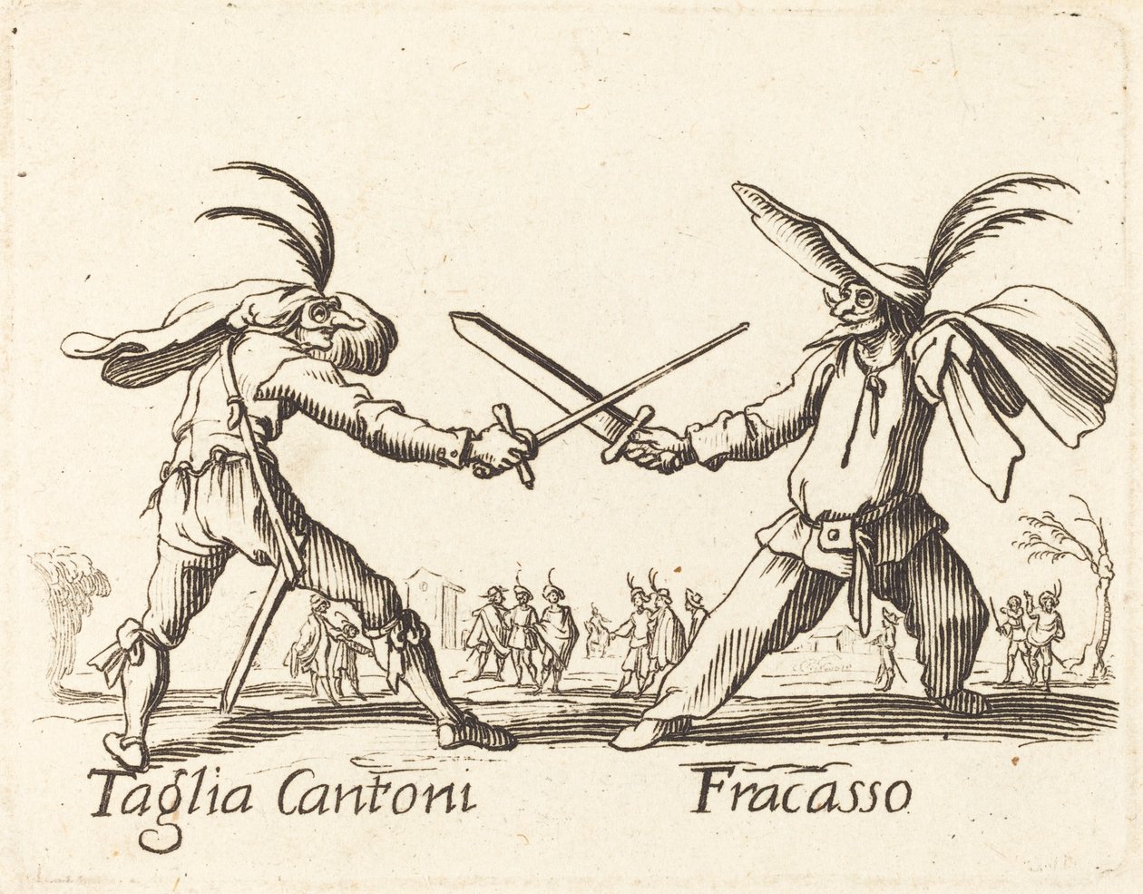 Taglia Cantoni a Fracasso od After Jacques Callot