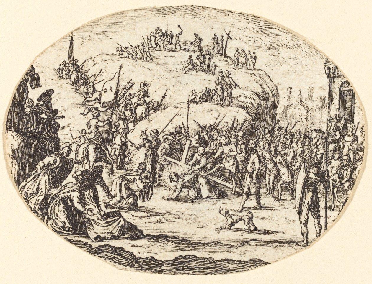 Malé nesení kříže od After Jacques Callot