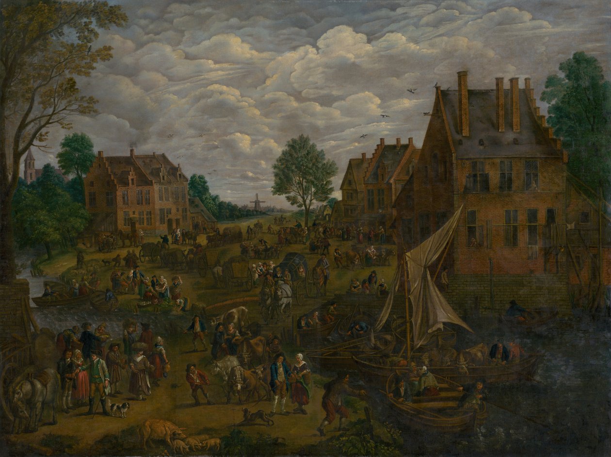 Holandský trh od After Jan Brueghel the Elder