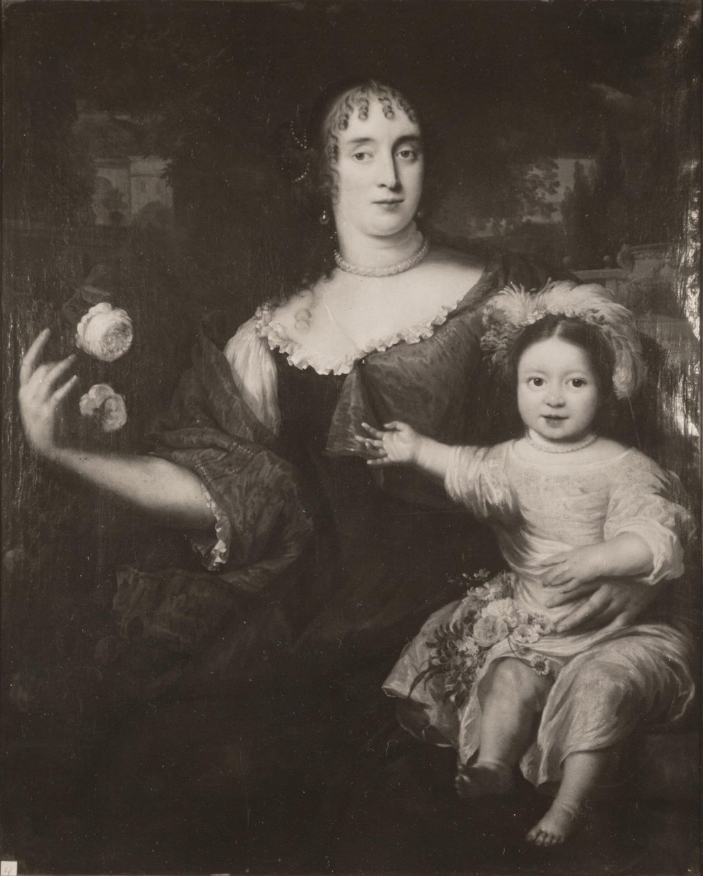 Dvojportrét Marie van Berckel (1631-1796) a její dcery od After Jan de Baen