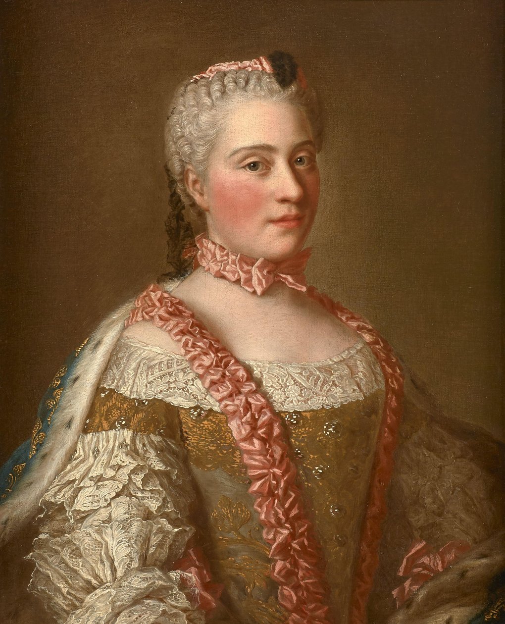 Podle Jeana Étienna Liotarda - Portrét Marie-Josèphe de Saxe od after Jean Etienne Liotard