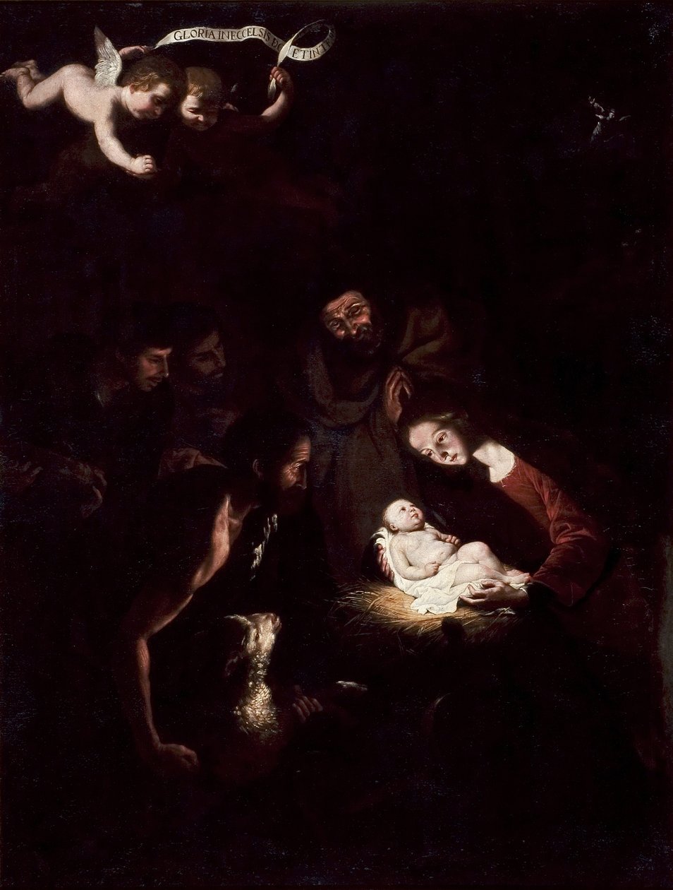 Uctívání pastýřů od after Jusepe de Ribera