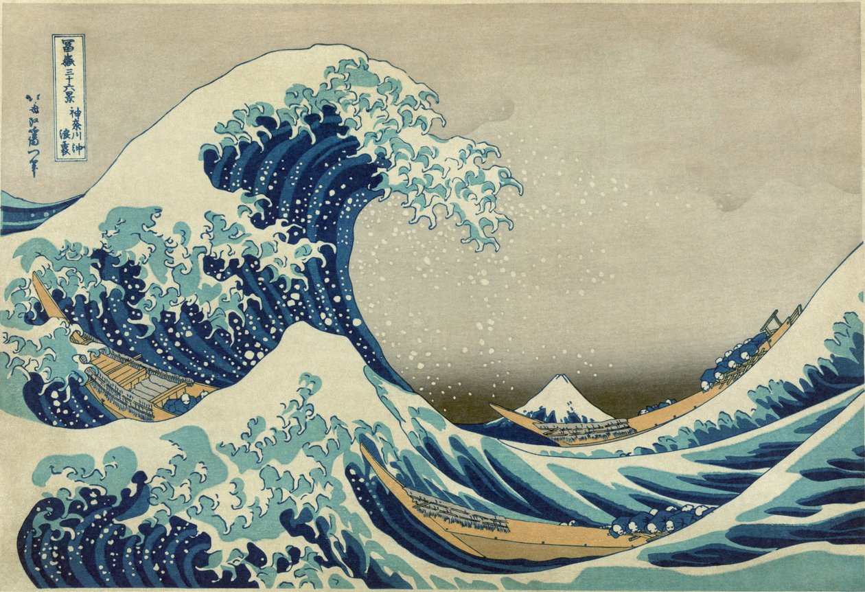 Velká vlna u Kanagawy od After Katsushika Hokusai