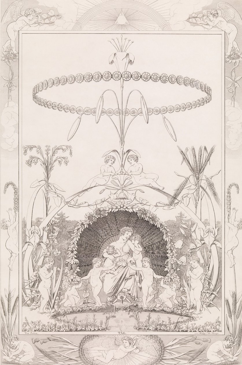 Day, ze série The Times of the Day, 1807. od After Philipp Otto Runge