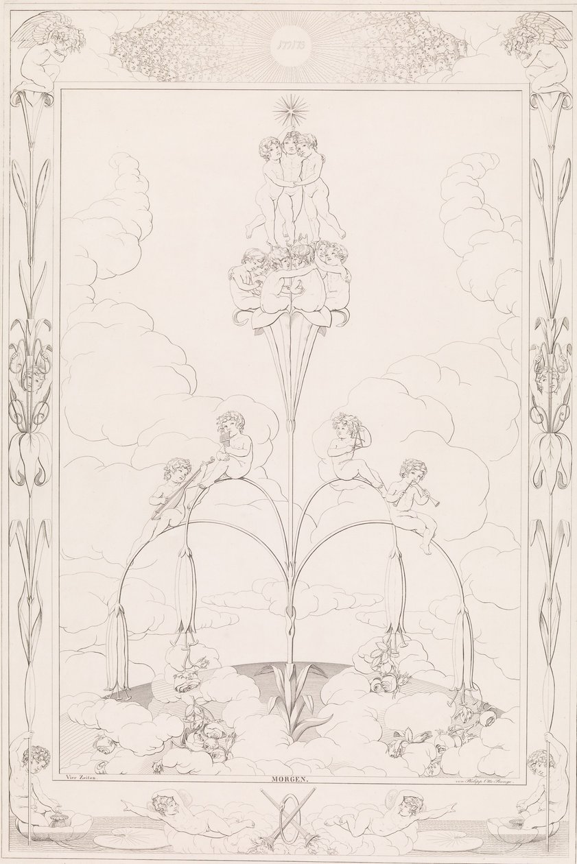 Ráno, ze série The Times of the Day, 1807. od After Philipp Otto Runge