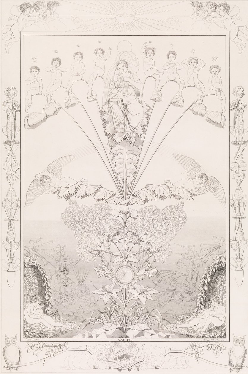 Night, ze série The Times of the Day, 1807. od After Philipp Otto Runge