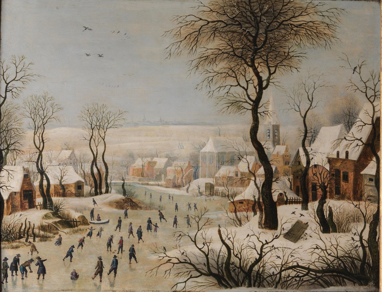Zimní krajina s pastí na ptáky od After Pieter Brueghel the Elder