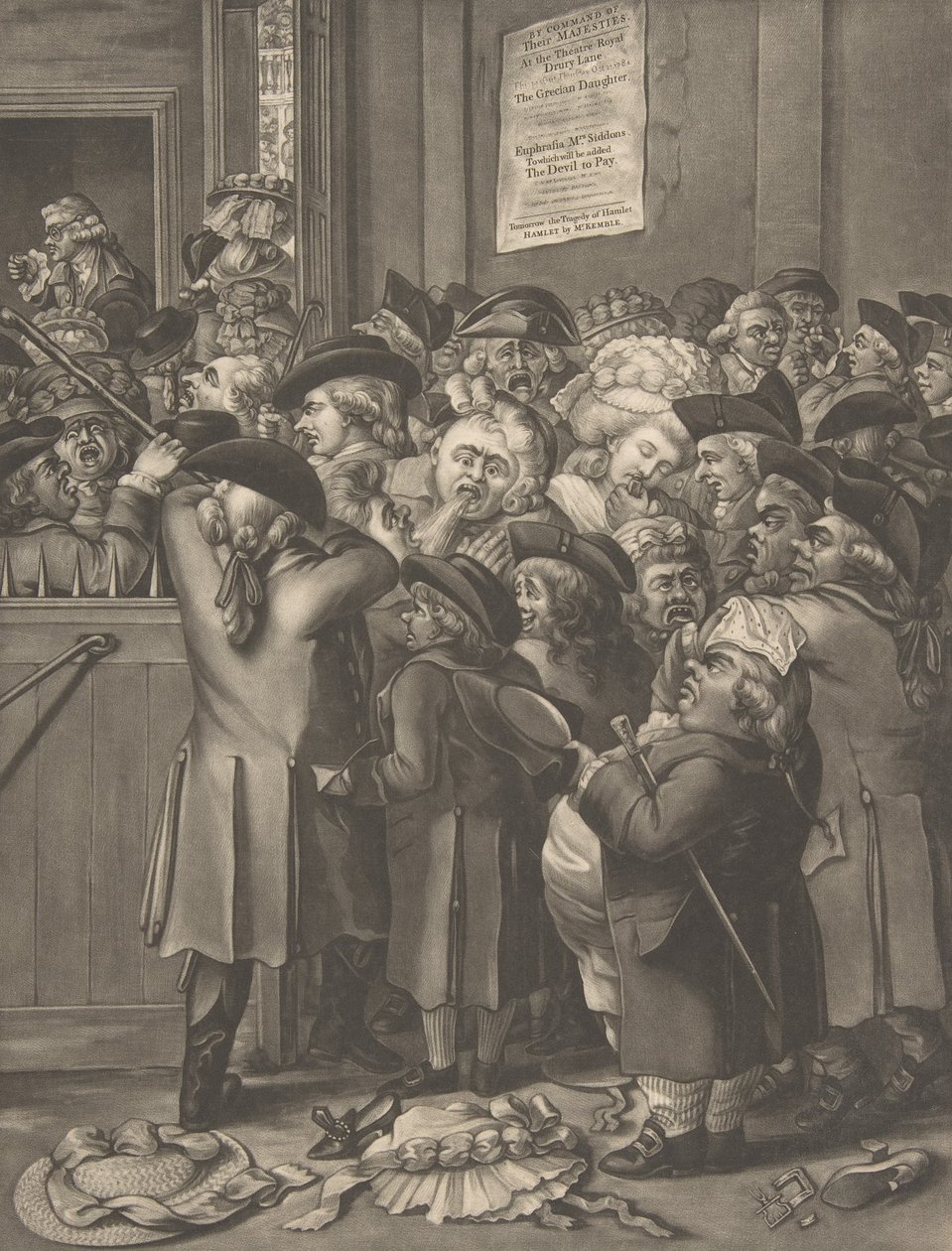 Pit Door La Porte du Parterre, 9. listopadu 1784. od After Robert Dighton the Elder.