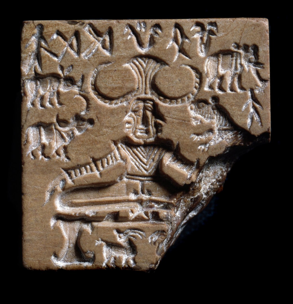 Shiva Pashupati Seal, Mohenj-daro, 2350-to-00 Basi (ve Stati) od Age Bronze