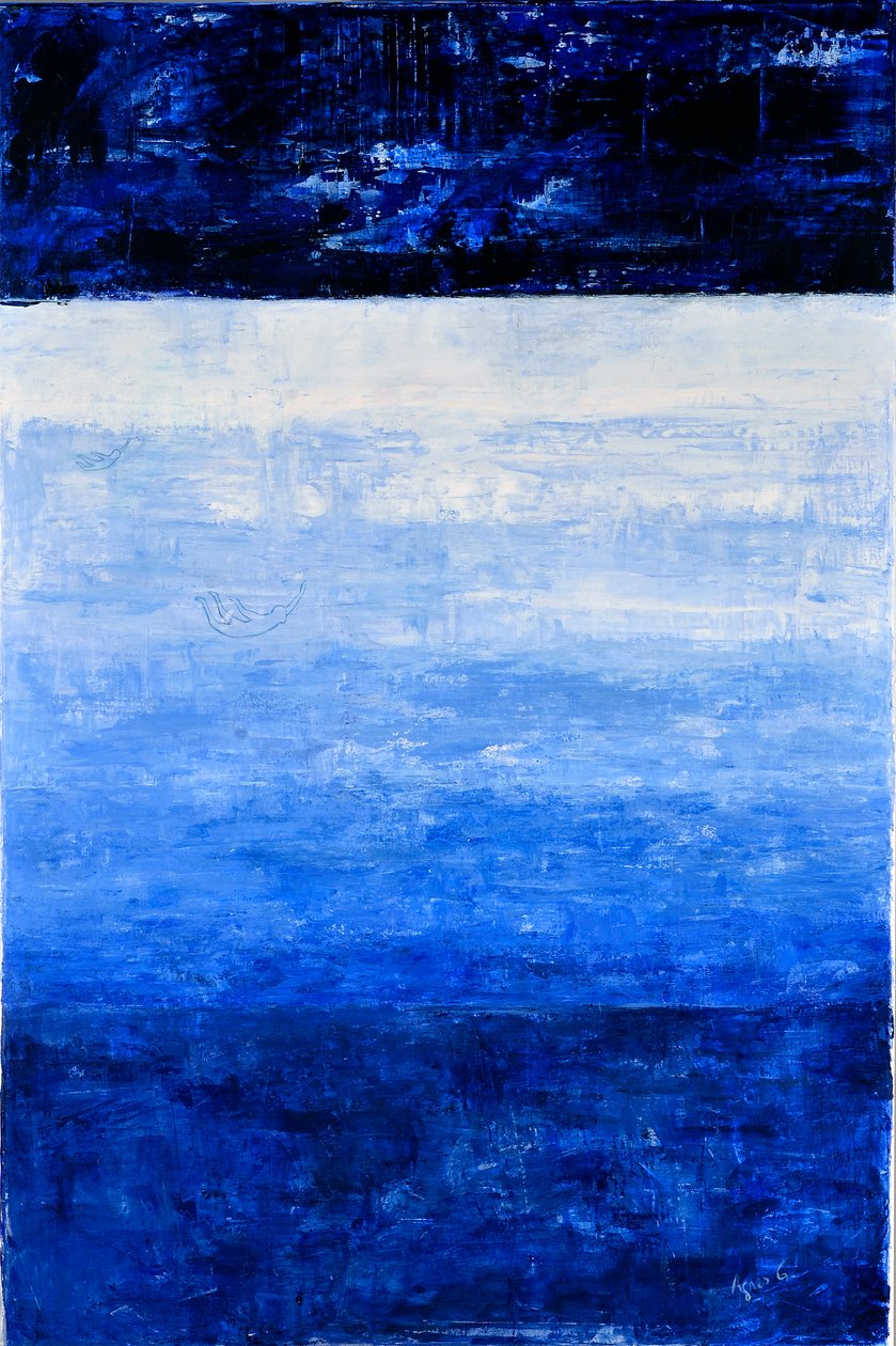 And Jump, 2018 (akryl na plátně) od Agnes Girardon