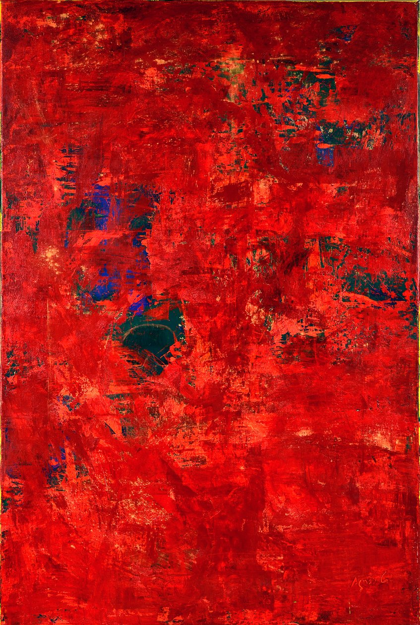 E.T In Red, 2019 (olej na plátně) od Agnes Girardon