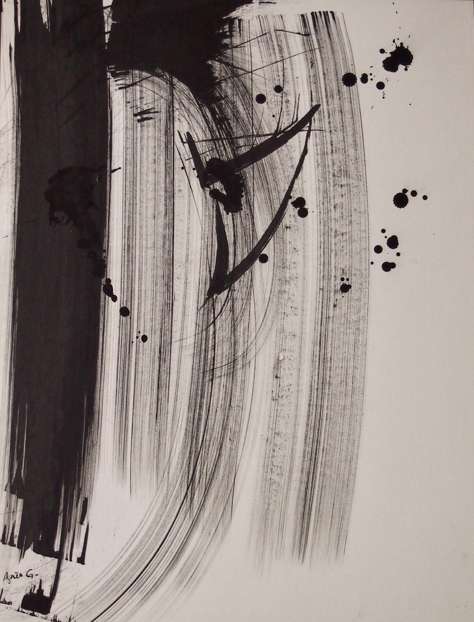 Untitled 18, 2016 (inkoust na papíře) od Agnes Girardon