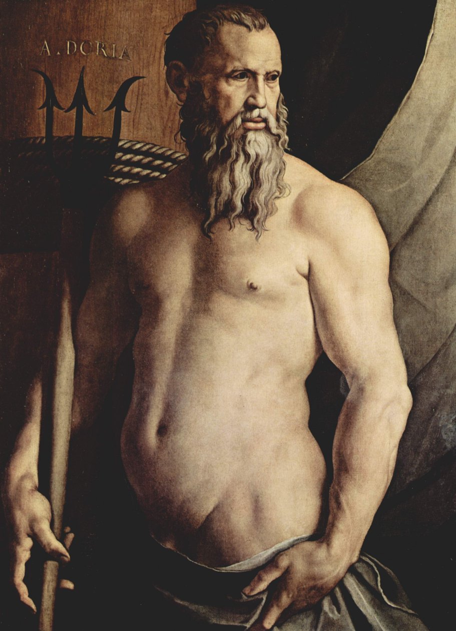 Portrét Andrea Doria jako Neptun od Agnolo Bronzino