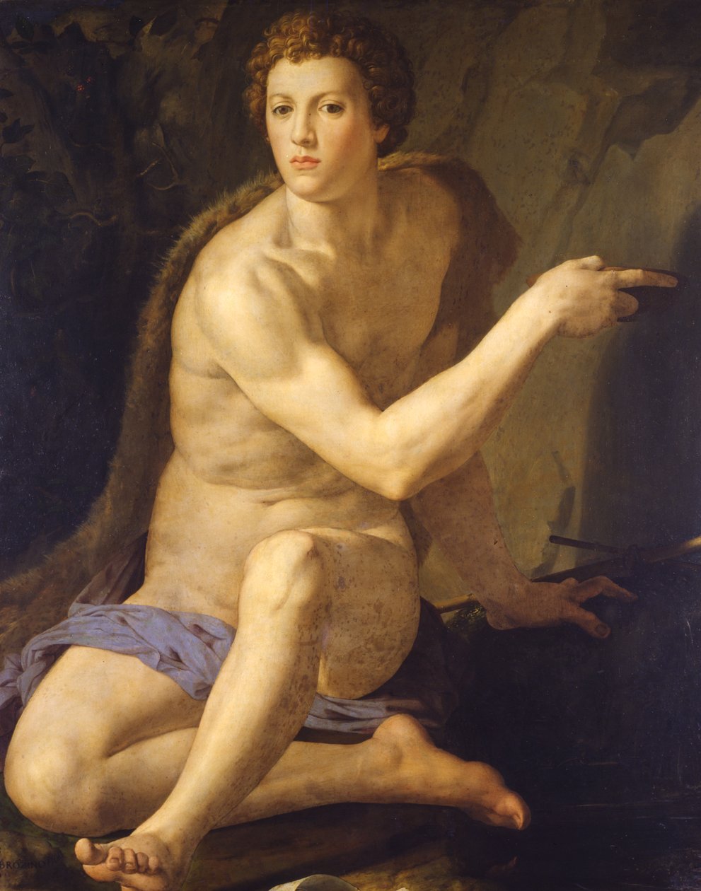 Svatý Jan Křtitel, kolem roku 1555 (olej na dřevě) od Agnolo Bronzino