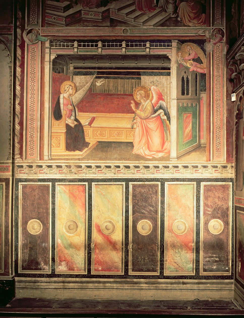 Zvěstování v Cappella del Sacro Cingolo od Agnolo Gaddi