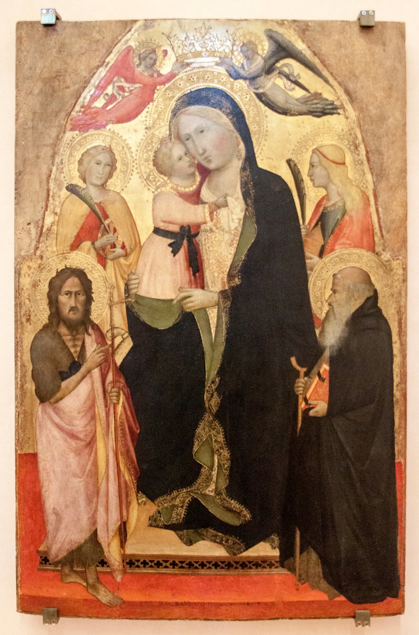 Madona s dítětem se svatými Janem Křtitelem od Agnolo Gaddi