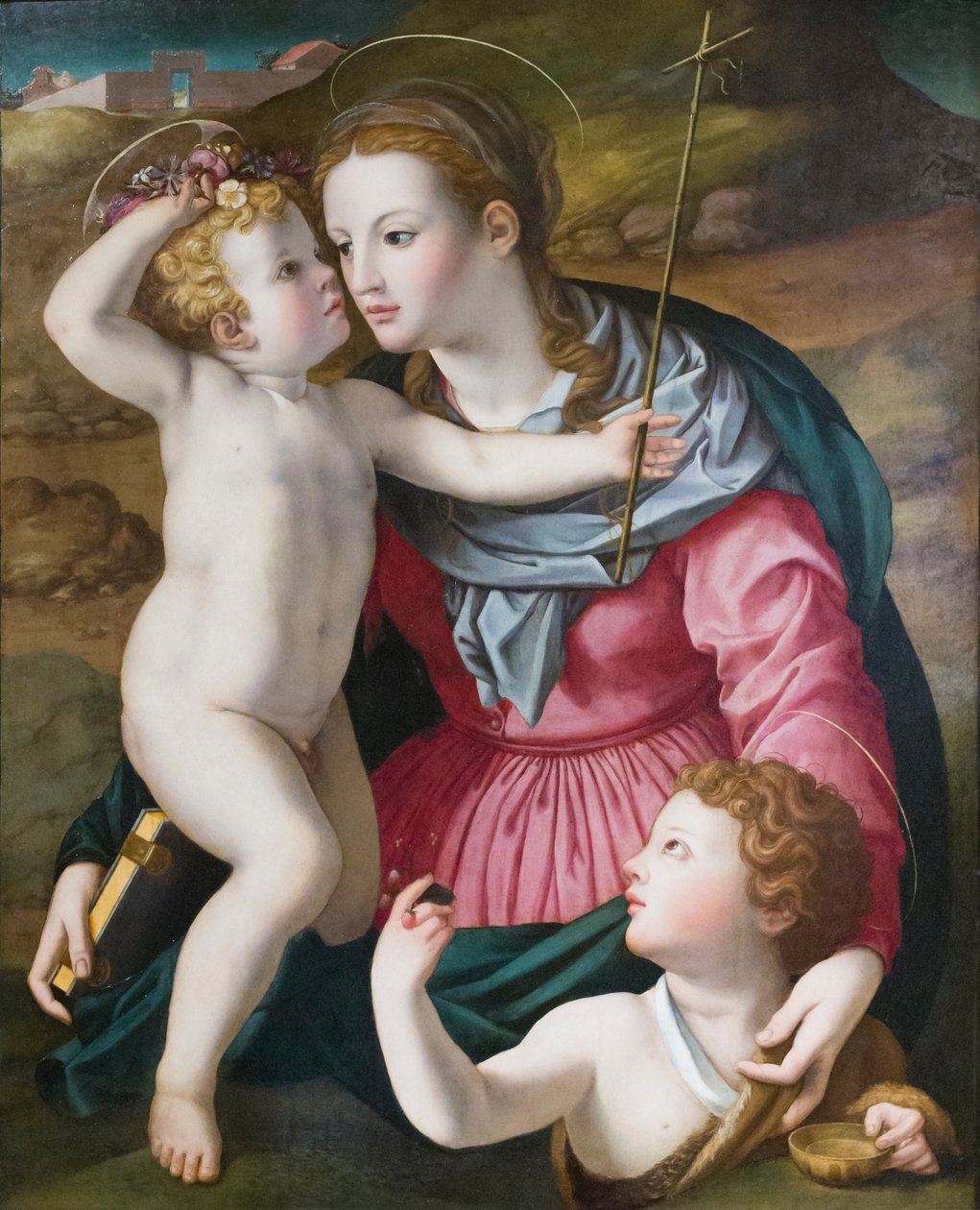 Madona s dítětem a sv. Janem Křtitelem od Agnolo (circle of) Bronzino