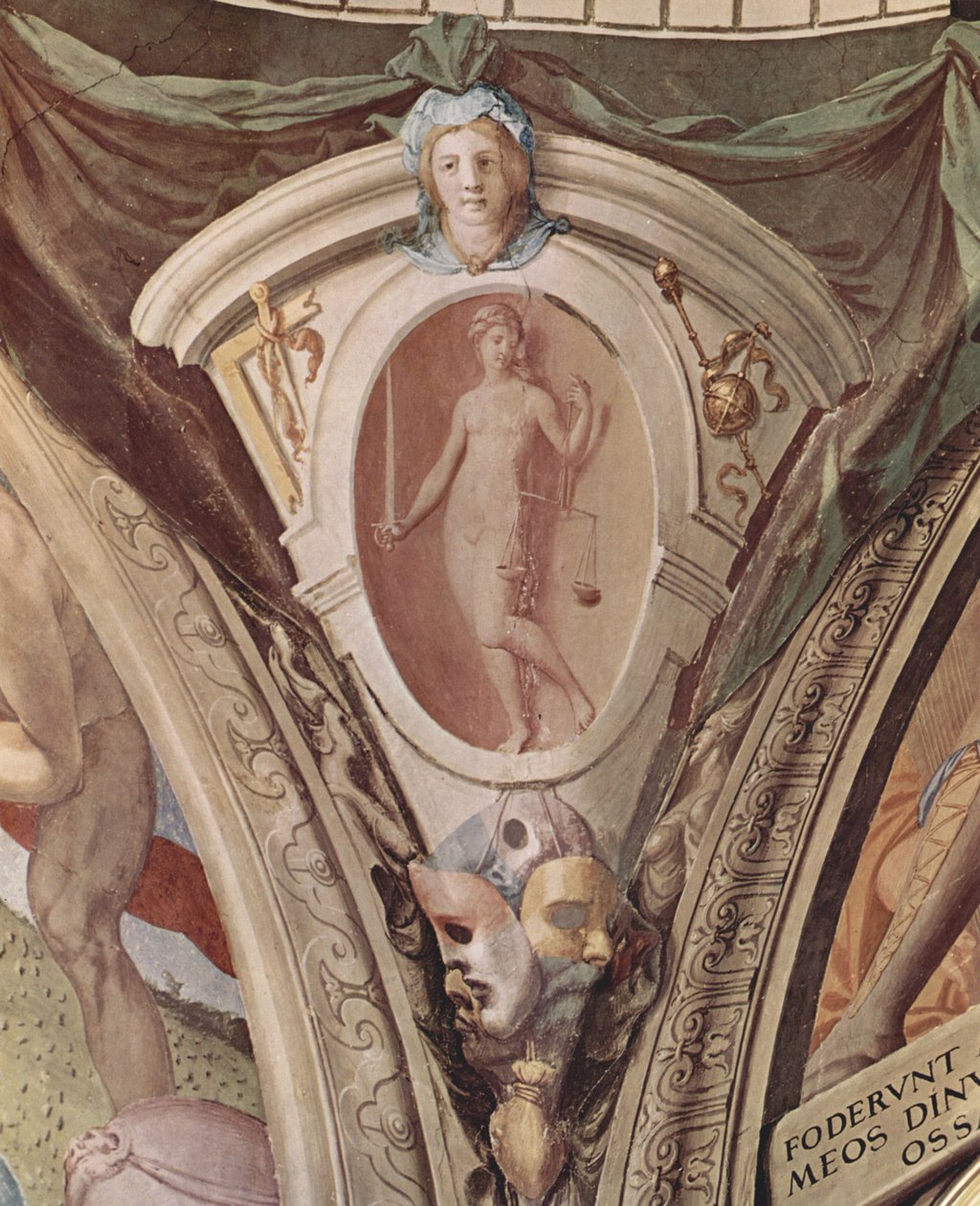 Alegorie Kardinálních Ctností. Fresky V Kapli Eleonory Da Toledo od Agnolo Bronzino
