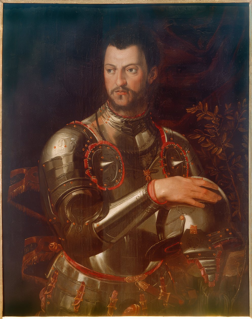 Portrét vévody Cosima I. v brnění od Agnolo Bronzino