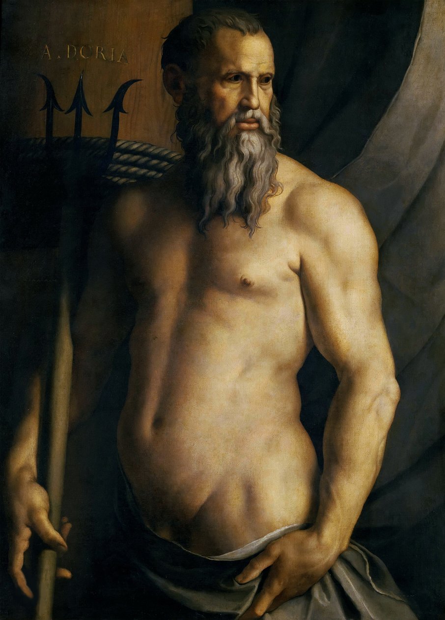 Portrét Andrea Doria jako Neptun, cca 1545. od Agnolo Bronzino