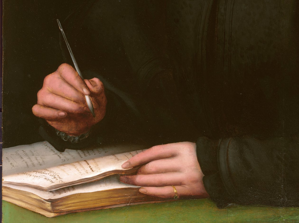 Portrét mladého muže s knihou od Agnolo Bronzino