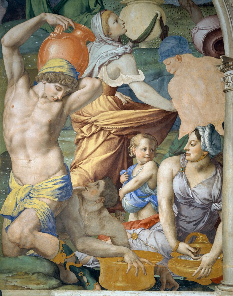 The Gathering of Manna Detail, 1540-1545 od Agnolo Bronzino