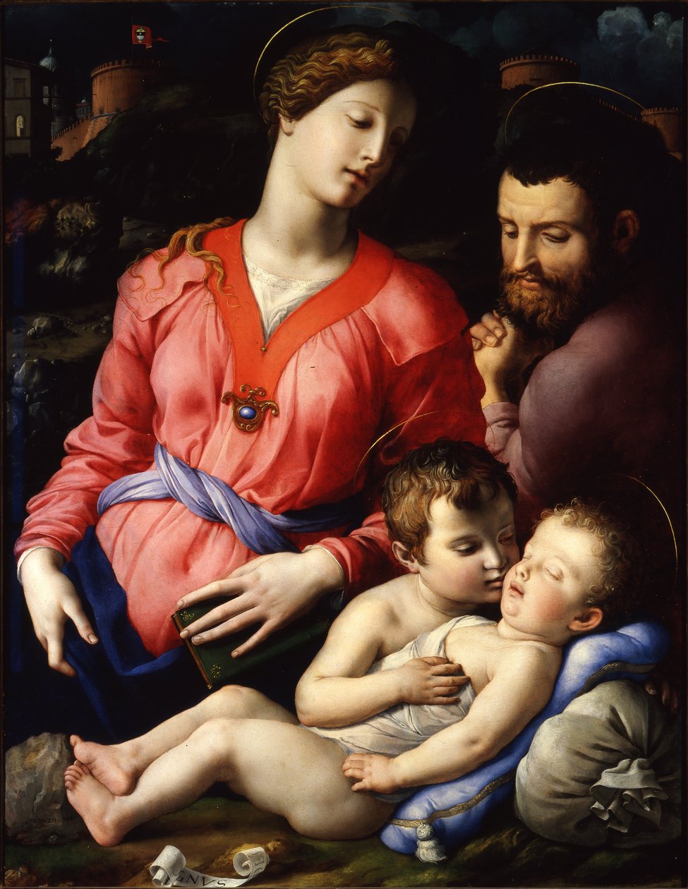 Svatá rodina, kolem roku 1540 od Agnolo Bronzino