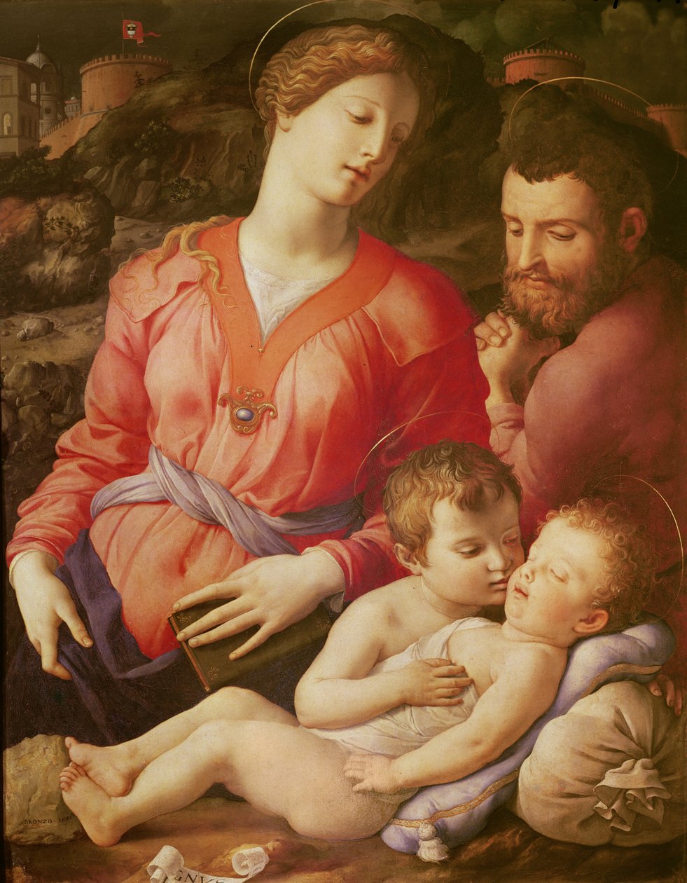 Panciatichi Svatá rodina, c. 1540 (olej na dřevě) od Agnolo Bronzino