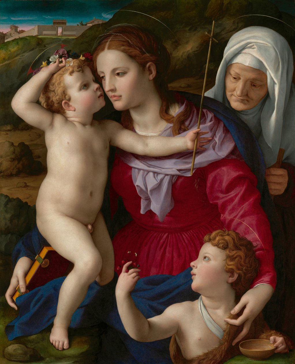 Panna Maria s dítětem, svatou Alžbětou a svatým Janem Křtitelem od Agnolo Bronzino