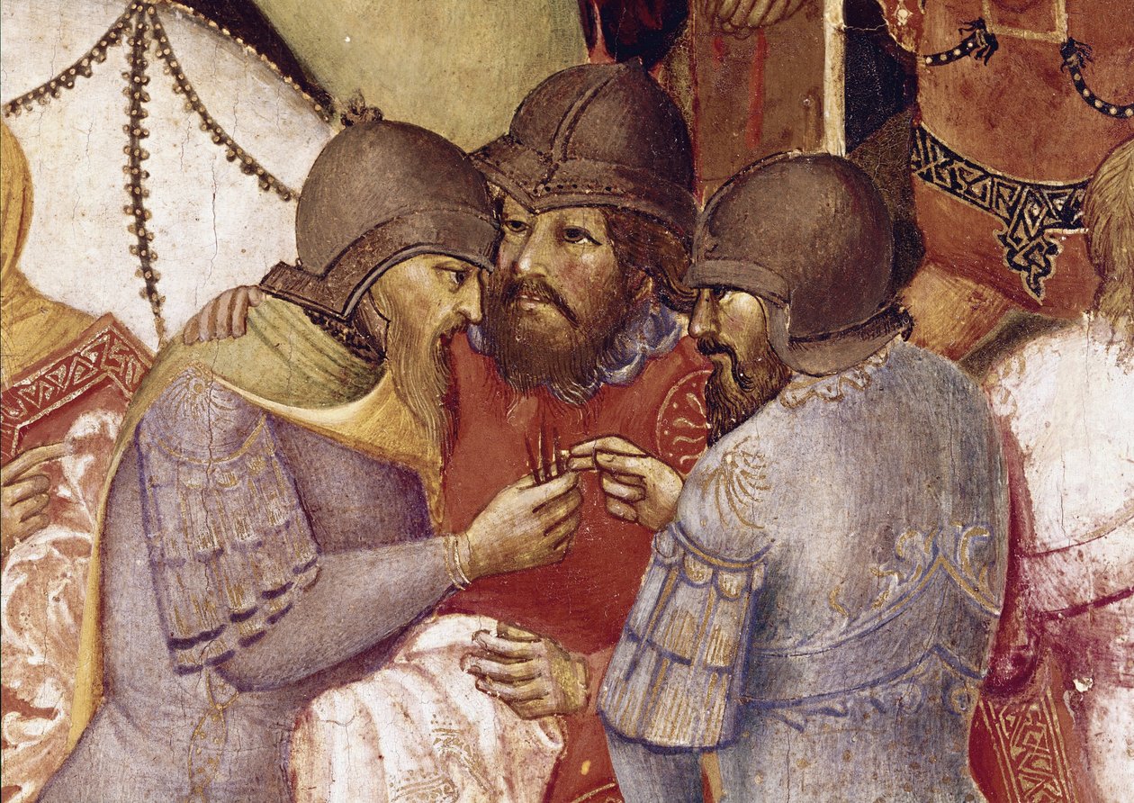 Ukřižování, Detail (tempera na panelu od Agnolo Gaddi