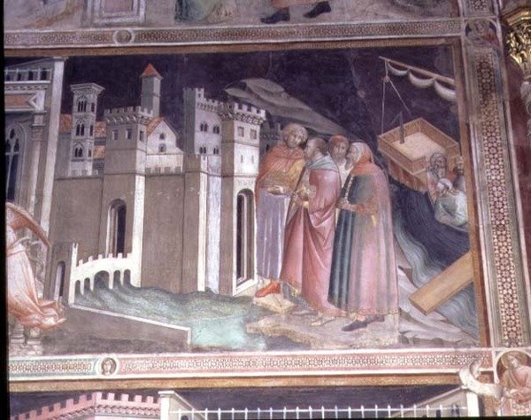 Legenda o posvátném opasku, detail ze života Panny Marie z Cappella della Sacra Cintola od Agnolo Gaddi
