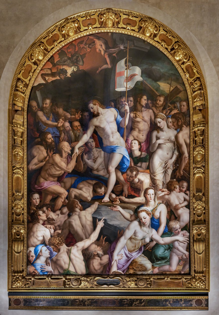 Medicejská kaple: Sestup Krista do Limba od Agnolo Bronzino