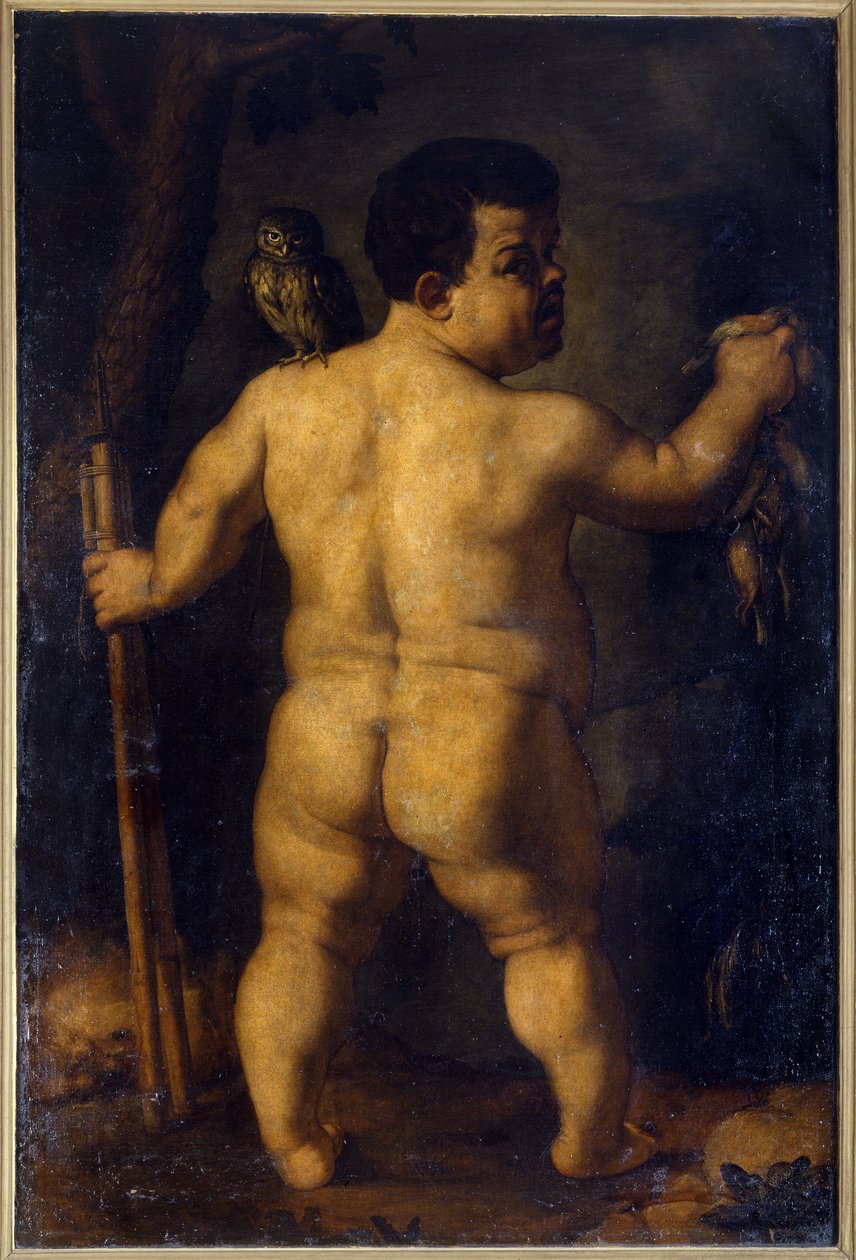 Nano Morgante. Portrét jednoho z nejslavnějších trpaslíků dvora Cosima I. de Medici (2. polovina 16. století). Obraz od Agnola Alloriho, detto il Bronzino (1503 - 1572) od Agnolo Bronzino