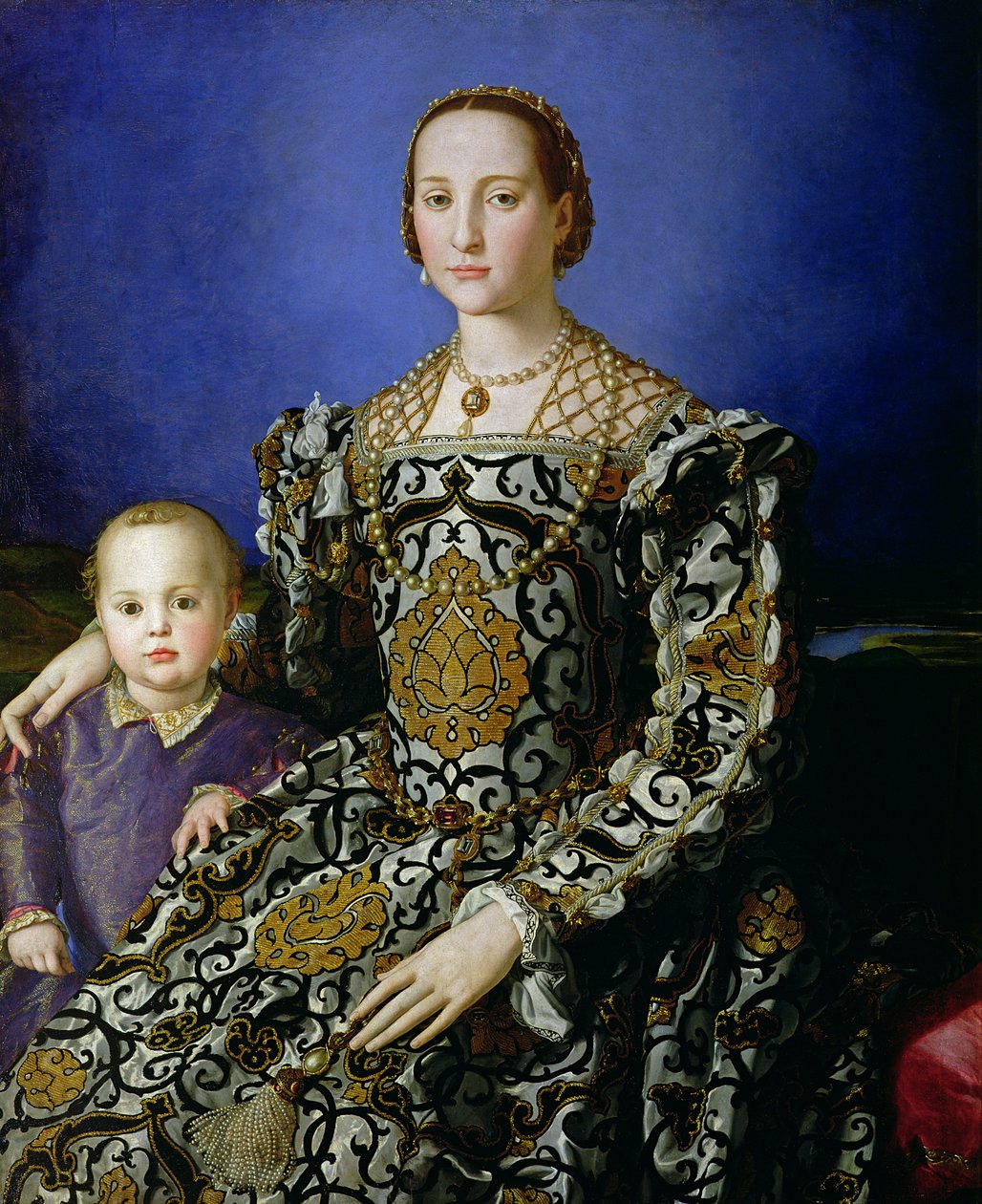 Portrét Eleonory z Toleda a jejího syna Giovanniho de Medici, kolem 1544-45 (tempera na panelu) od Agnolo Bronzino